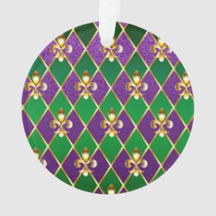 Jewelry Background Mardi Gras Ornament