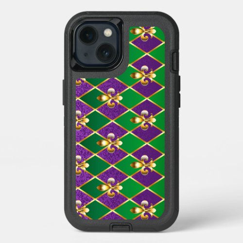 Jewelry Background Mardi Gras iPhone 13 Case