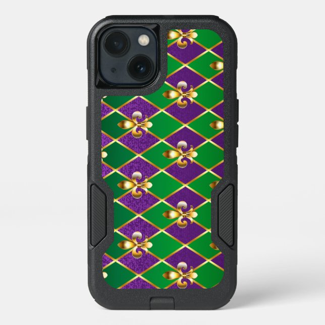 Jewelry Background Mardi Gras Otterbox iPhone Case (Back)