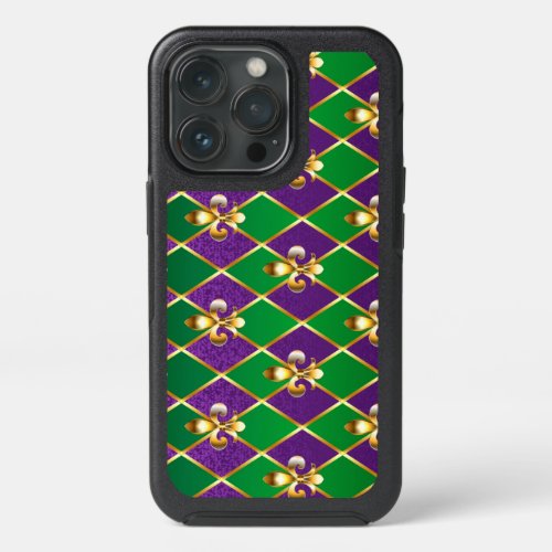 Jewelry Background Mardi Gras iPhone 13 Pro Case