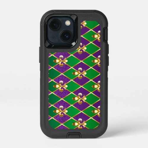 Jewelry Background Mardi Gras iPhone 13 Mini Case