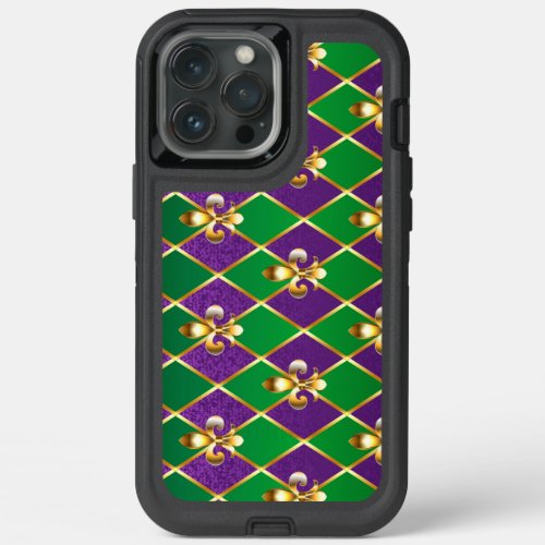 Jewelry Background Mardi Gras iPhone 13 Pro Max Case