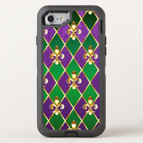 Jewelry Background Mardi Gras OtterBox Defender iPhone SE87 Case