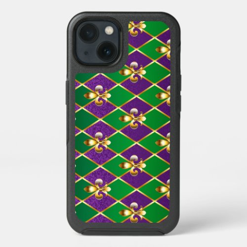 Jewelry Background Mardi Gras iPhone 13 Case