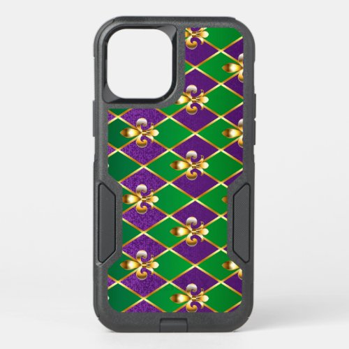 Jewelry Background Mardi Gras OtterBox Commuter iPhone 12 Case