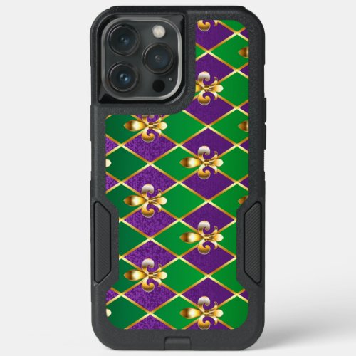 Jewelry Background Mardi Gras iPhone 13 Pro Max Case