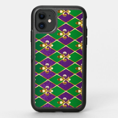 Jewelry Background Mardi Gras OtterBox Symmetry iPhone 11 Case