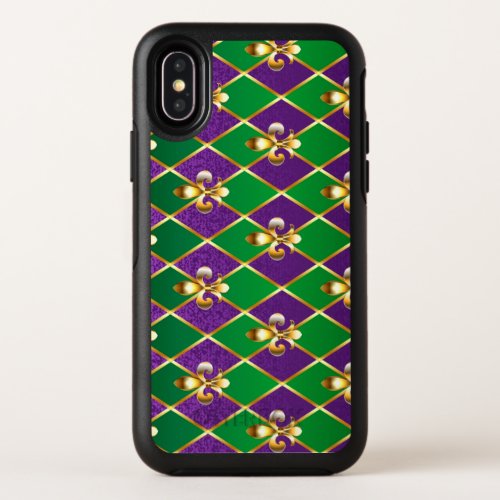 Jewelry Background Mardi Gras OtterBox Symmetry iPhone XS Case