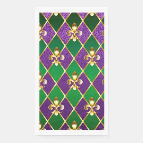 Jewelry Background Mardi Gras Paper Guest Towels