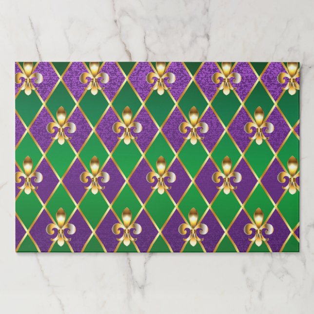 Jewelry Background Mardi Gras Paper Pad (Front)