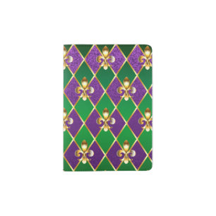 Jewelry Background Mardi Gras Passport Holder