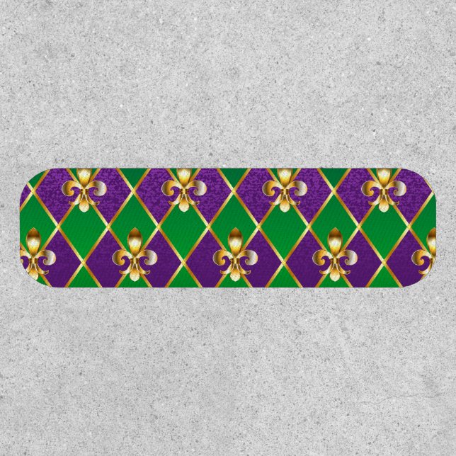 Jewelry Background Mardi Gras Patch (Front)