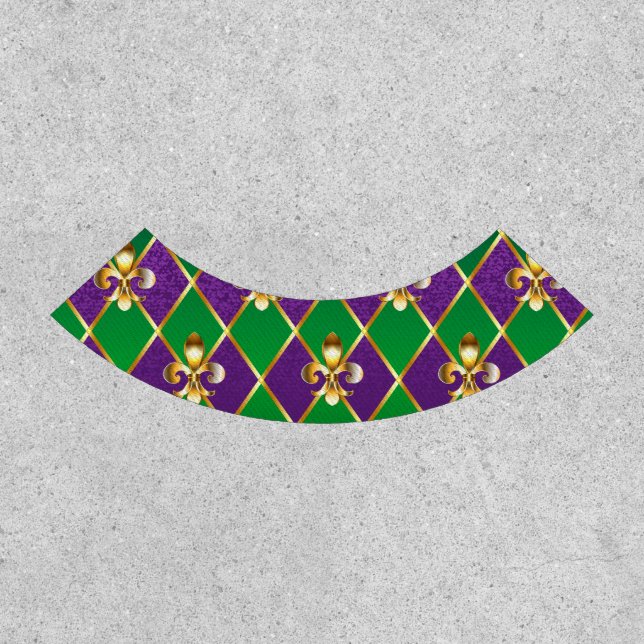 Jewelry Background Mardi Gras Patch (Front)