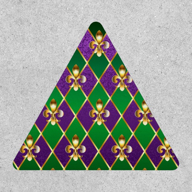 Jewelry Background Mardi Gras Patch (Front)