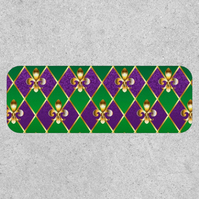 Jewelry Background Mardi Gras Patch (Front)