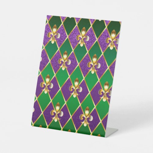 Jewelry Background Mardi Gras Pedestal Sign