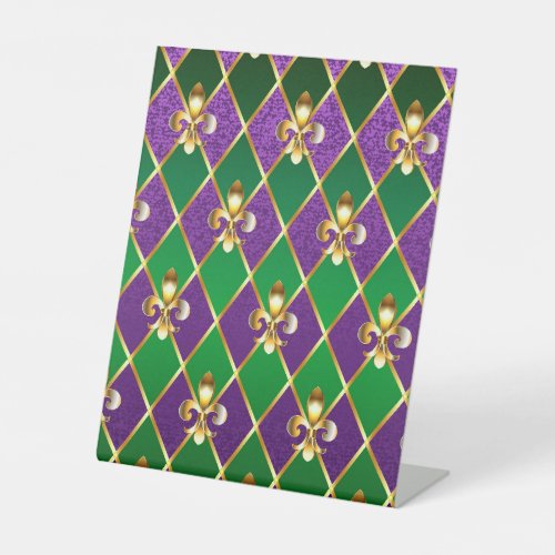 Jewelry Background Mardi Gras Pedestal Sign