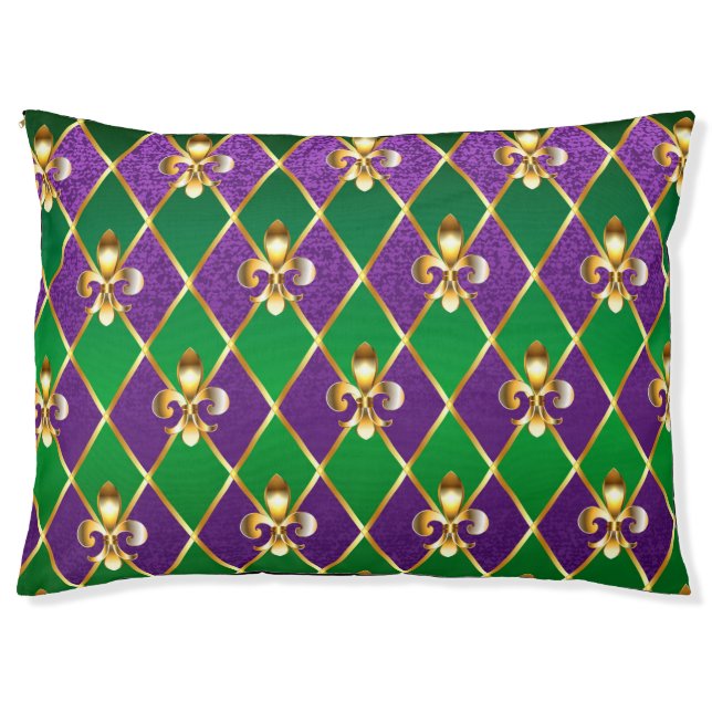 Jewelry Background Mardi Gras Pet Bed (Front)
