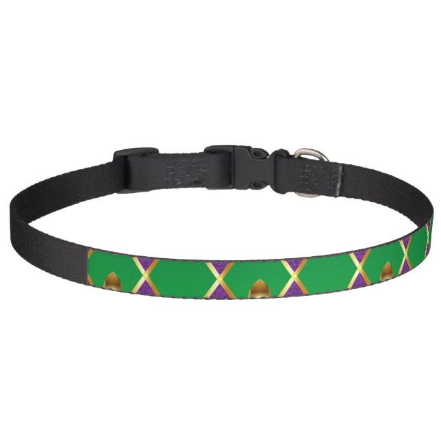 Jewelry Background Mardi Gras Pet Collar (Front)