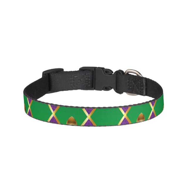 Jewelry Background Mardi Gras Pet Collar (Front)