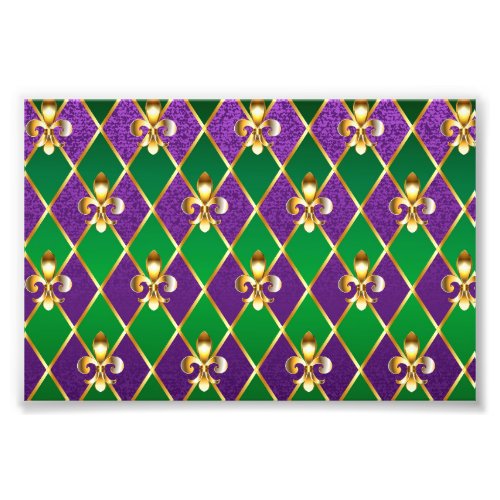 Jewelry Background Mardi Gras Photo Print