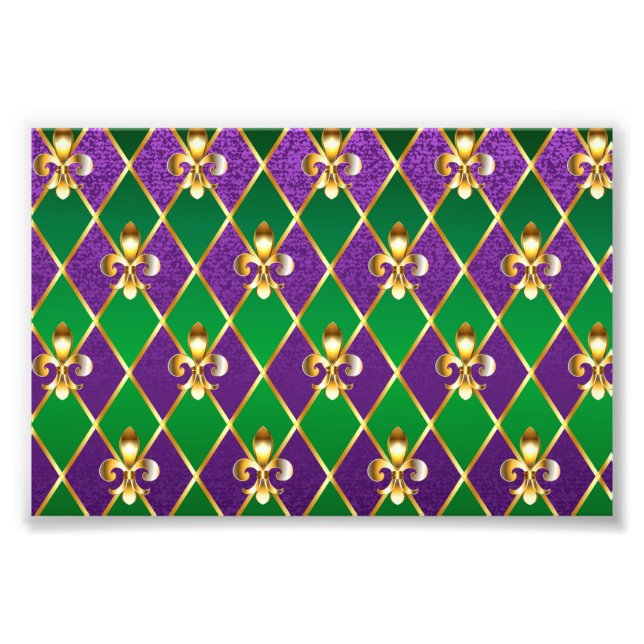 Jewelry Background Mardi Gras Photo Print (Front)