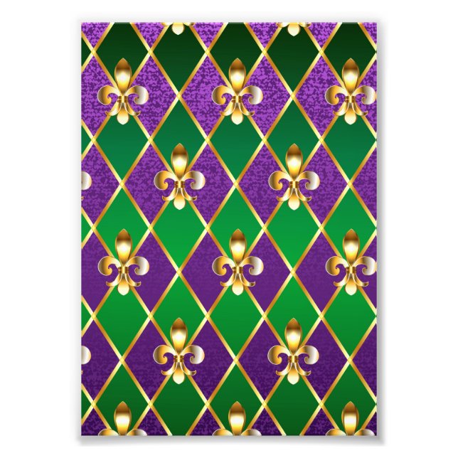 Jewelry Background Mardi Gras Photo Print (Front)