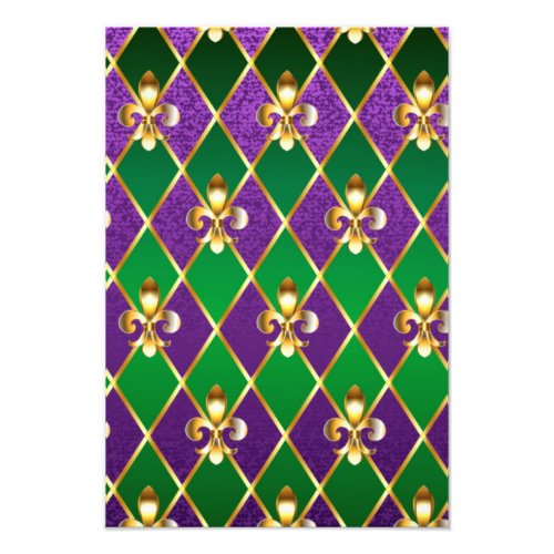 Jewelry Background Mardi Gras Photo Print