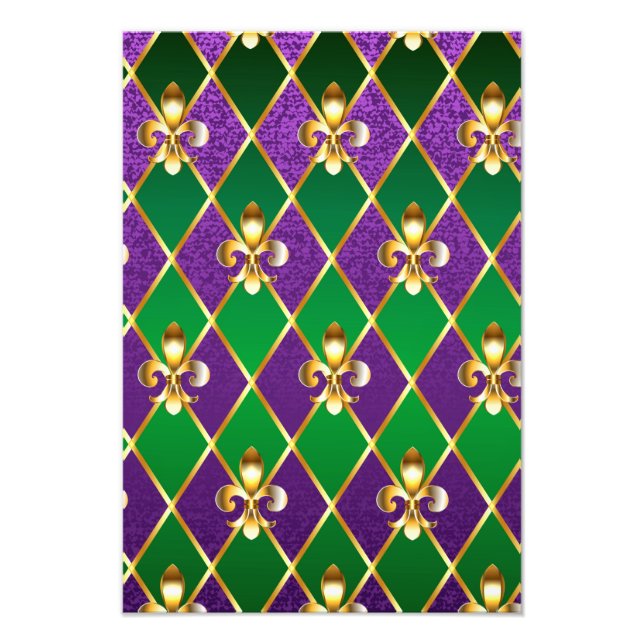 Jewelry Background Mardi Gras Photo Print (Front)