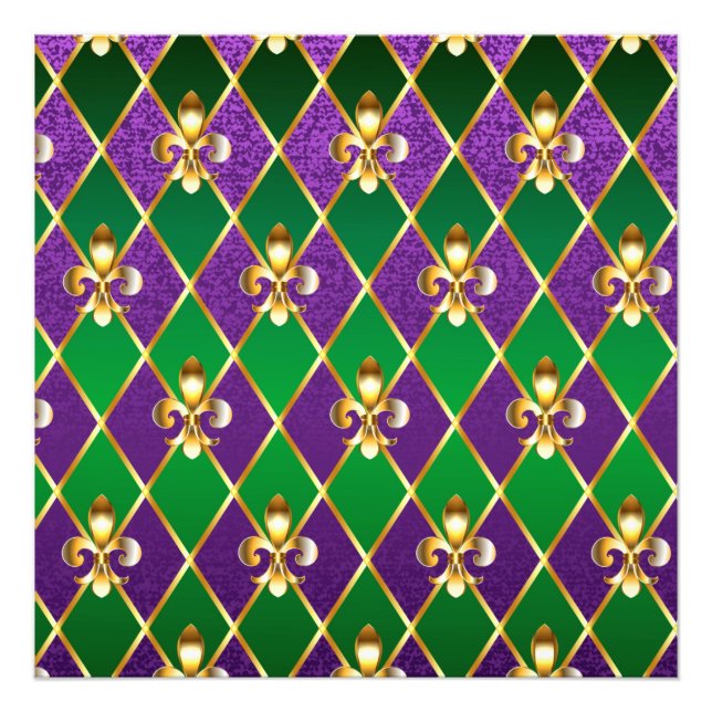 Jewelry Background Mardi Gras Photo Print (Front)