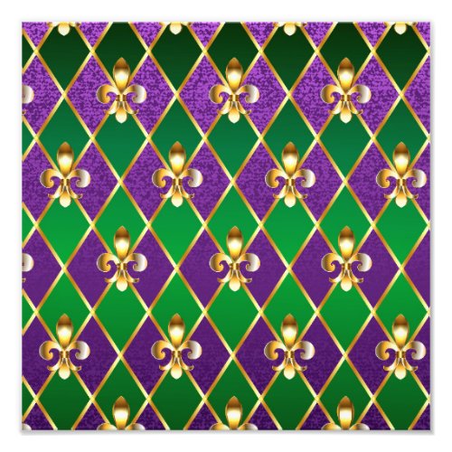 Jewelry Background Mardi Gras Photo Print