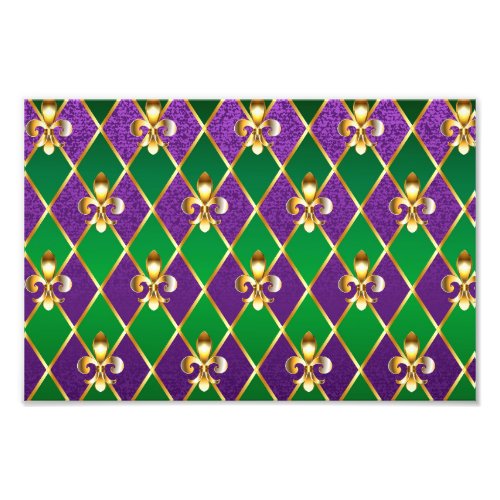 Jewelry Background Mardi Gras Photo Print