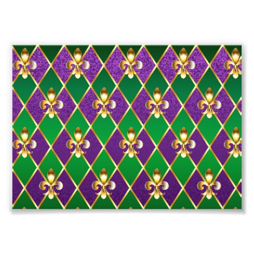 Jewelry Background Mardi Gras Photo Print