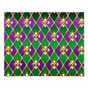 Jewelry Background Mardi Gras Photo Print