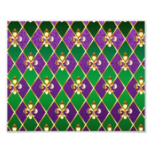 Jewelry Background Mardi Gras Photo Print