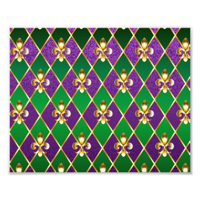 Jewelry Background Mardi Gras Photo Print (Front)