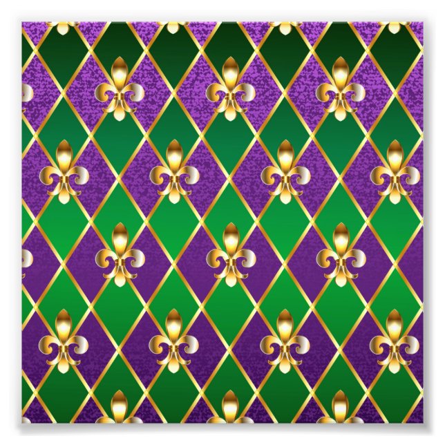 Jewelry Background Mardi Gras Photo Print (Front)