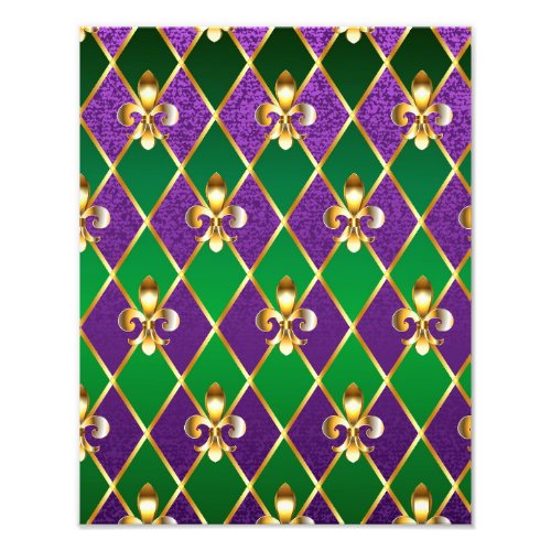 Jewelry Background Mardi Gras Photo Print