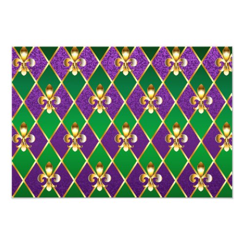 Jewelry Background Mardi Gras Photo Print