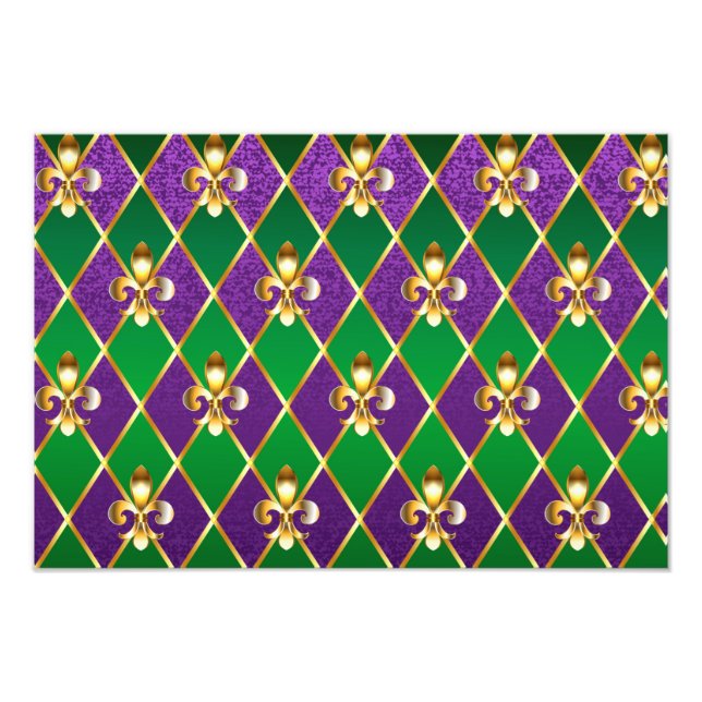 Jewelry Background Mardi Gras Photo Print (Front)