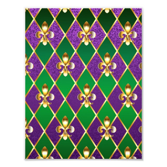 Jewelry Background Mardi Gras Photo Print (Front)