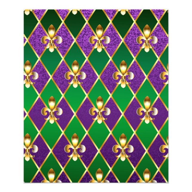 Jewelry Background Mardi Gras Photo Print (Front)