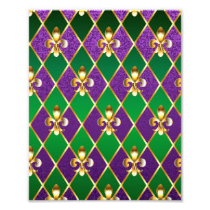 Jewelry Background Mardi Gras Photo Print