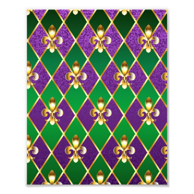 Jewelry Background Mardi Gras Photo Print (Front)