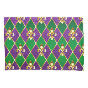 Jewelry Background Mardi Gras Pillow Case