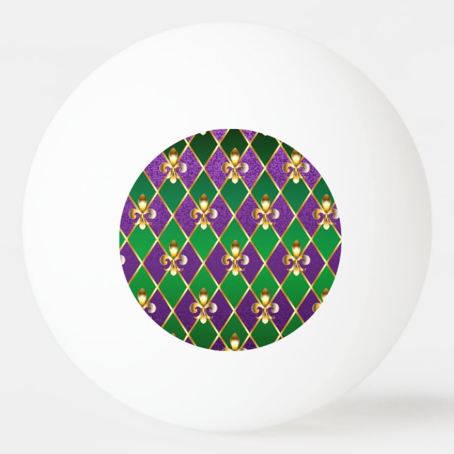 Jewelry Background Mardi Gras Ping Pong Ball (Front)
