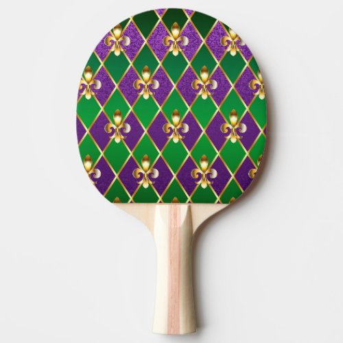 Jewelry Background Mardi Gras Ping Pong Paddle