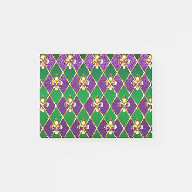 Jewelry Background Mardi Gras Post-it Notes (Front)
