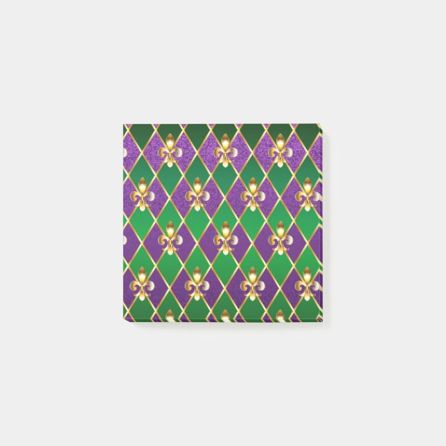 Jewelry Background Mardi Gras Post-it Notes (Front)
