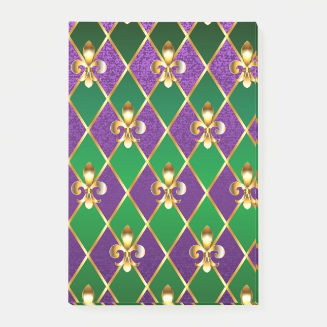 Jewelry Background Mardi Gras Post-it Notes (Front)